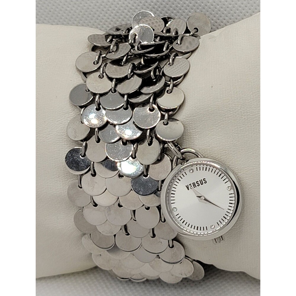 Womens Versus by Versace Stylish Trendy Fashion Silver Tone Bracelet Watch 01 - Picture 2 of 9
